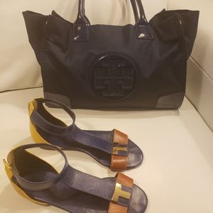 Tory Burch navy bag used 👌